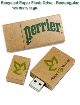Recycled Rectangular Paper Flash Drive